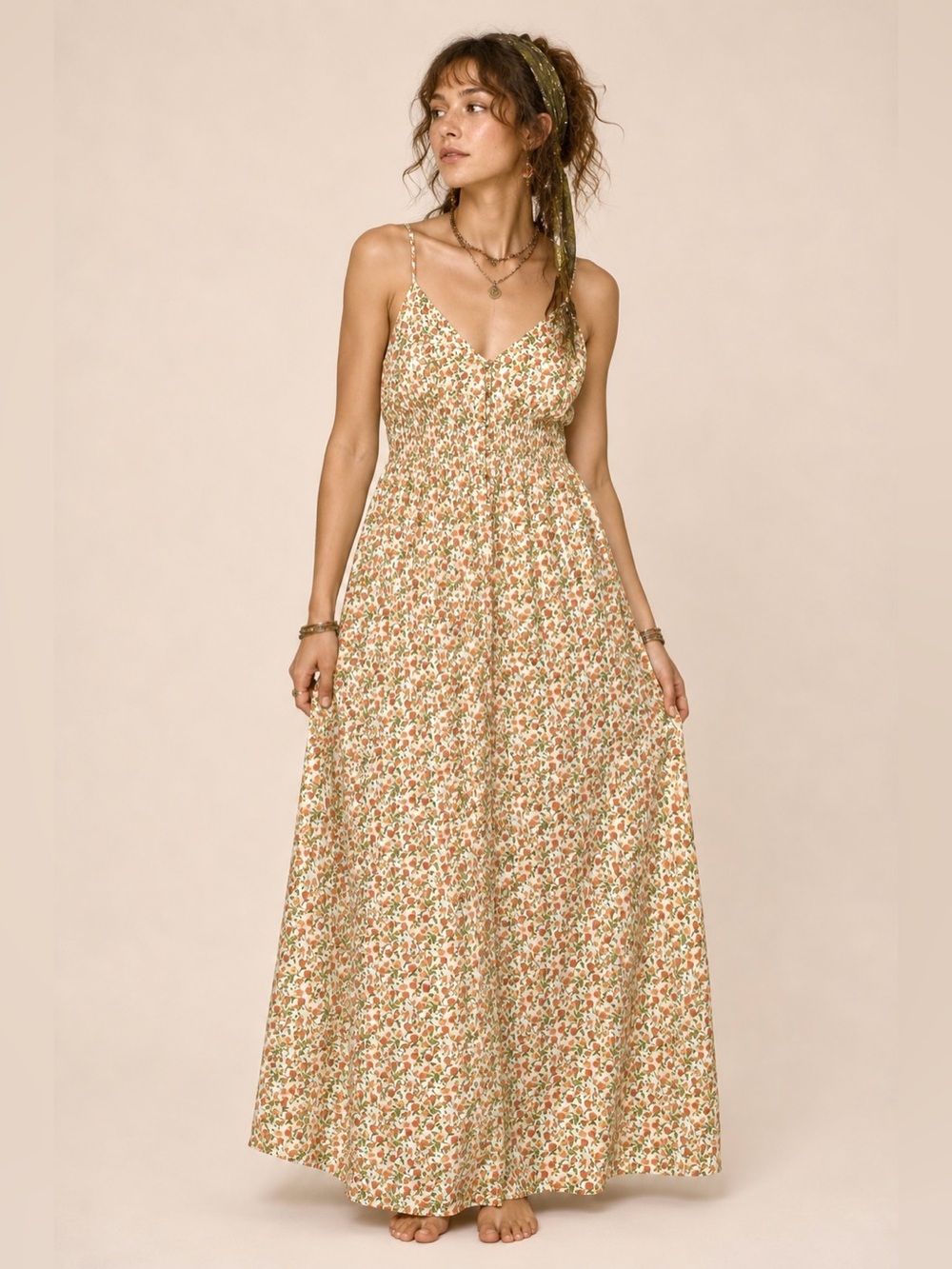 Wayf Ditzy Floral Maxi Dress Prairiecore Feminine Countrycore Romantic Boho